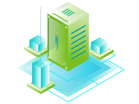 Graphic illustration of a server