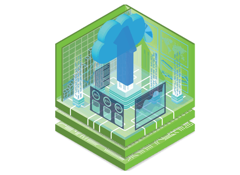 Graphic representing technology and industry